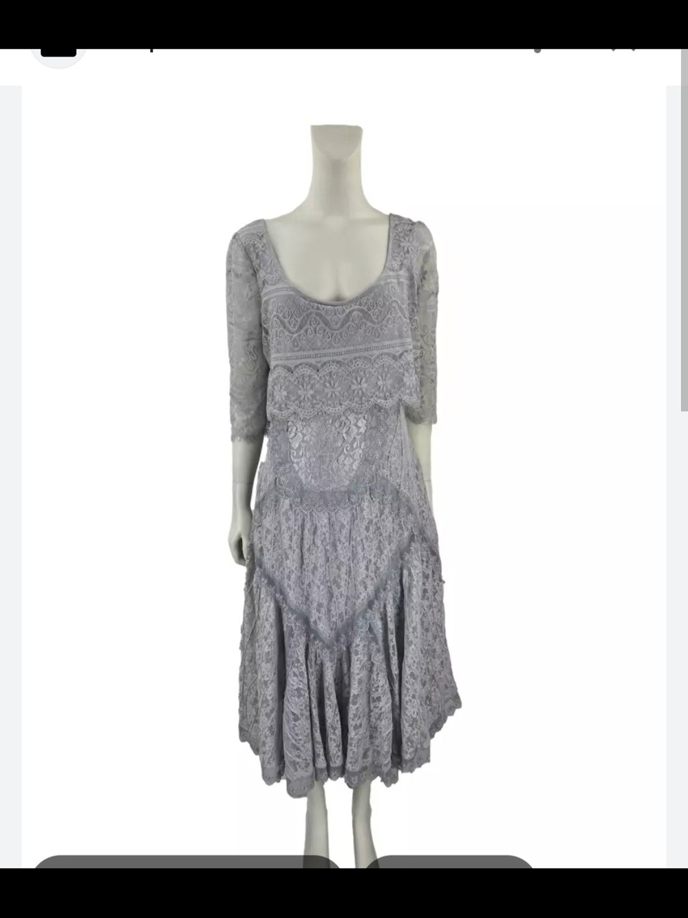 Free PEOPLE MAXI GOWN Lavender Lace Full Length Extremely Rare